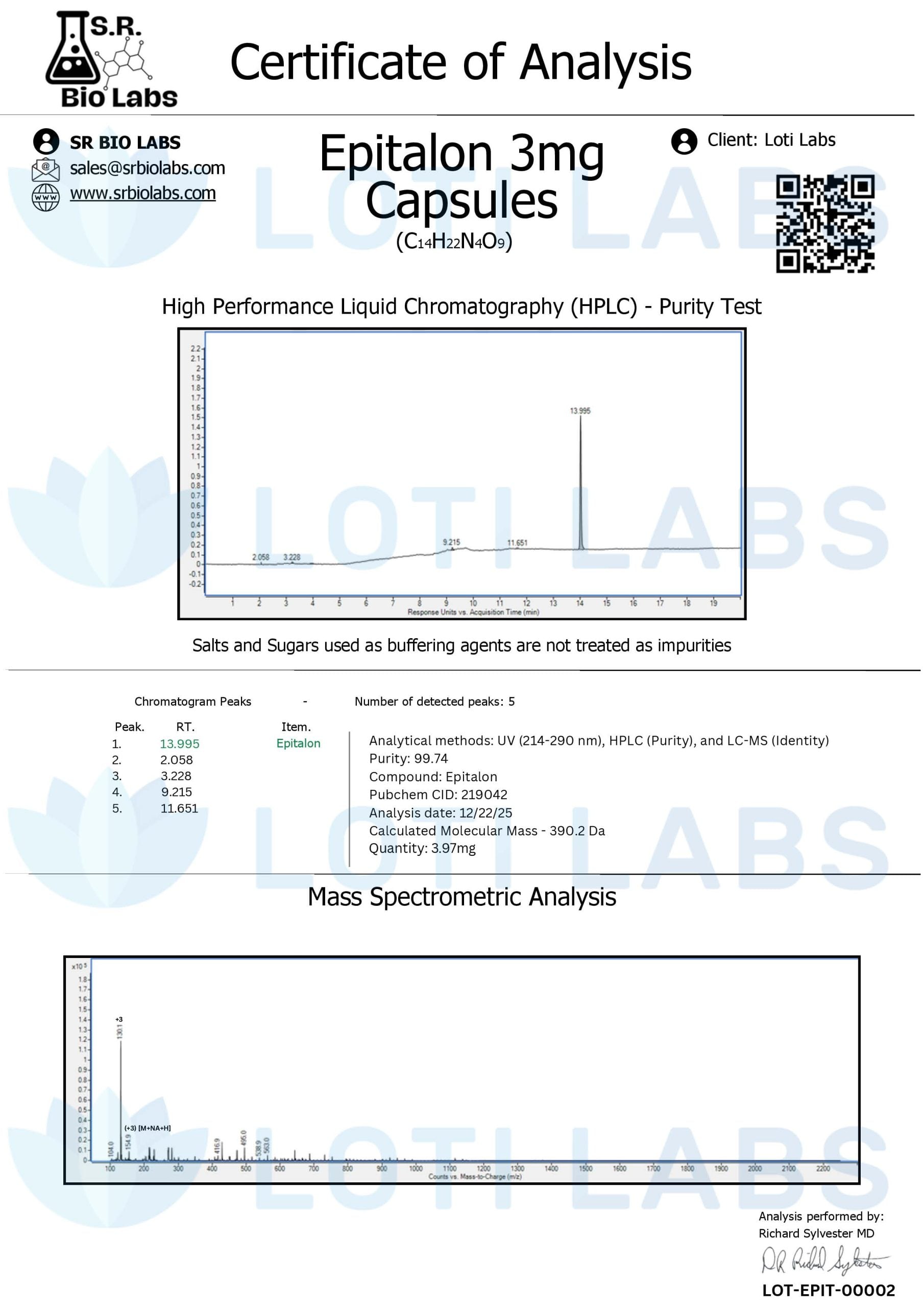 Epitalon capsules complete page preview