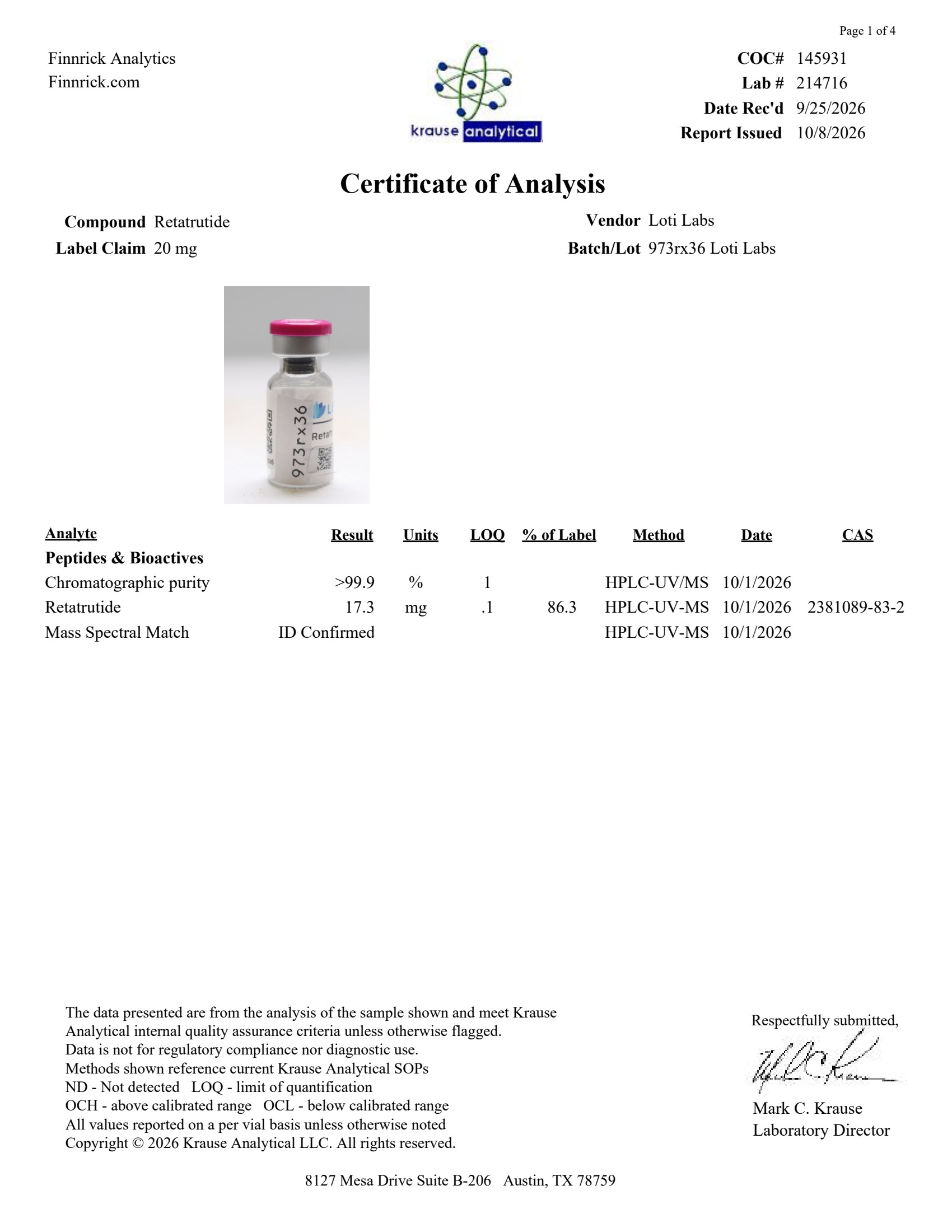 R3TX 20mg complete page preview