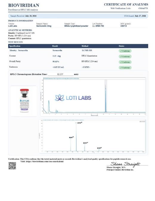 Preview of Sermorelin 2mg