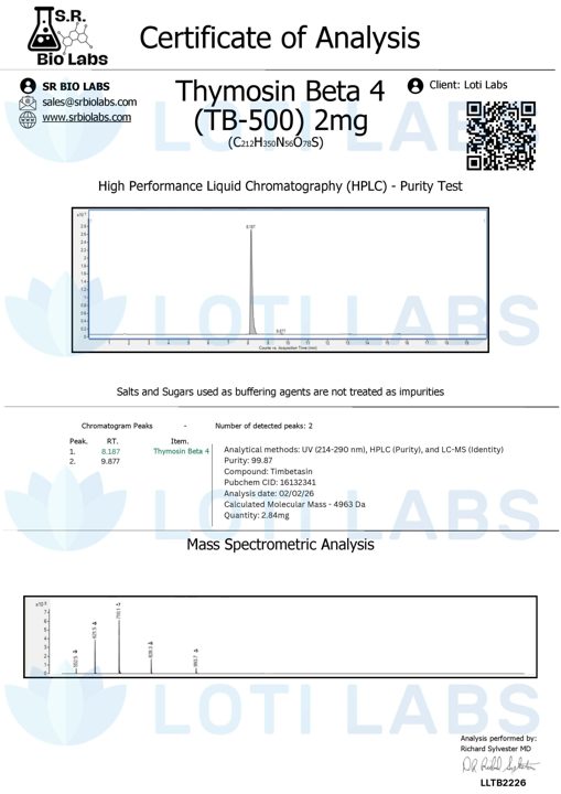 Preview of TB-500 2mg
